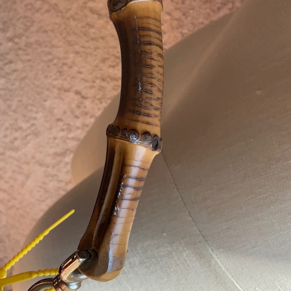 - Gucci AUTHENTIC hobo black canvas leather bamboo handle Very Good condit… - Picture 11 of 14